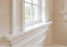 Painted window casing and trim