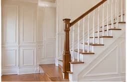 Finished interior wall and trim detail